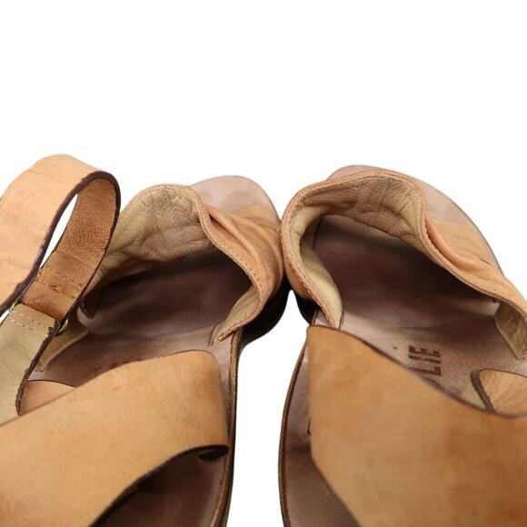 Michael Jolie Shoes Womens 40.5 Heel Sandals Leather Fashion Ankle Strap Brown - Picture 15 of 16